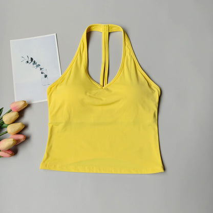 Sports Bra Women's V-neck Halter Neck
