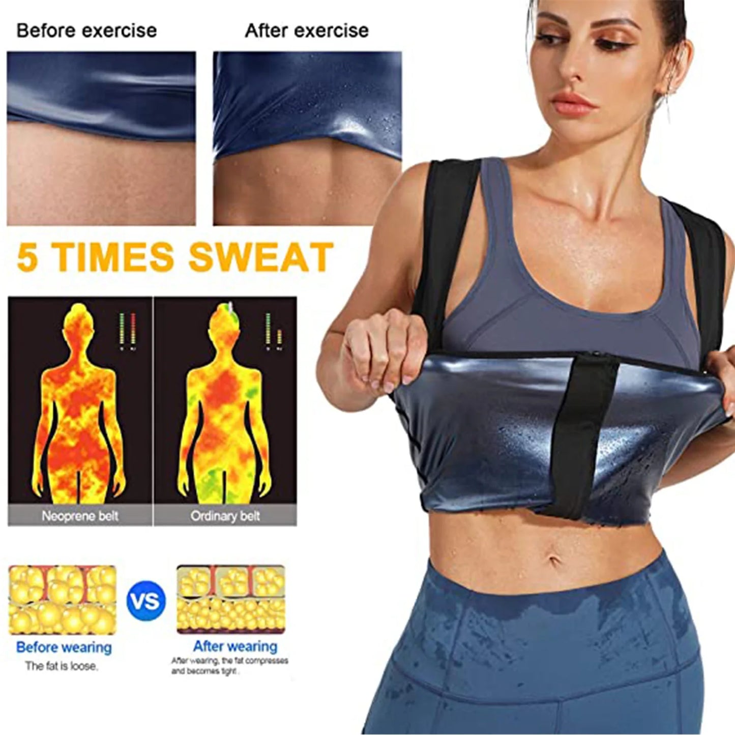 Women Tank Top Sauna Shaper Vest Thermo Sweat Shapewear