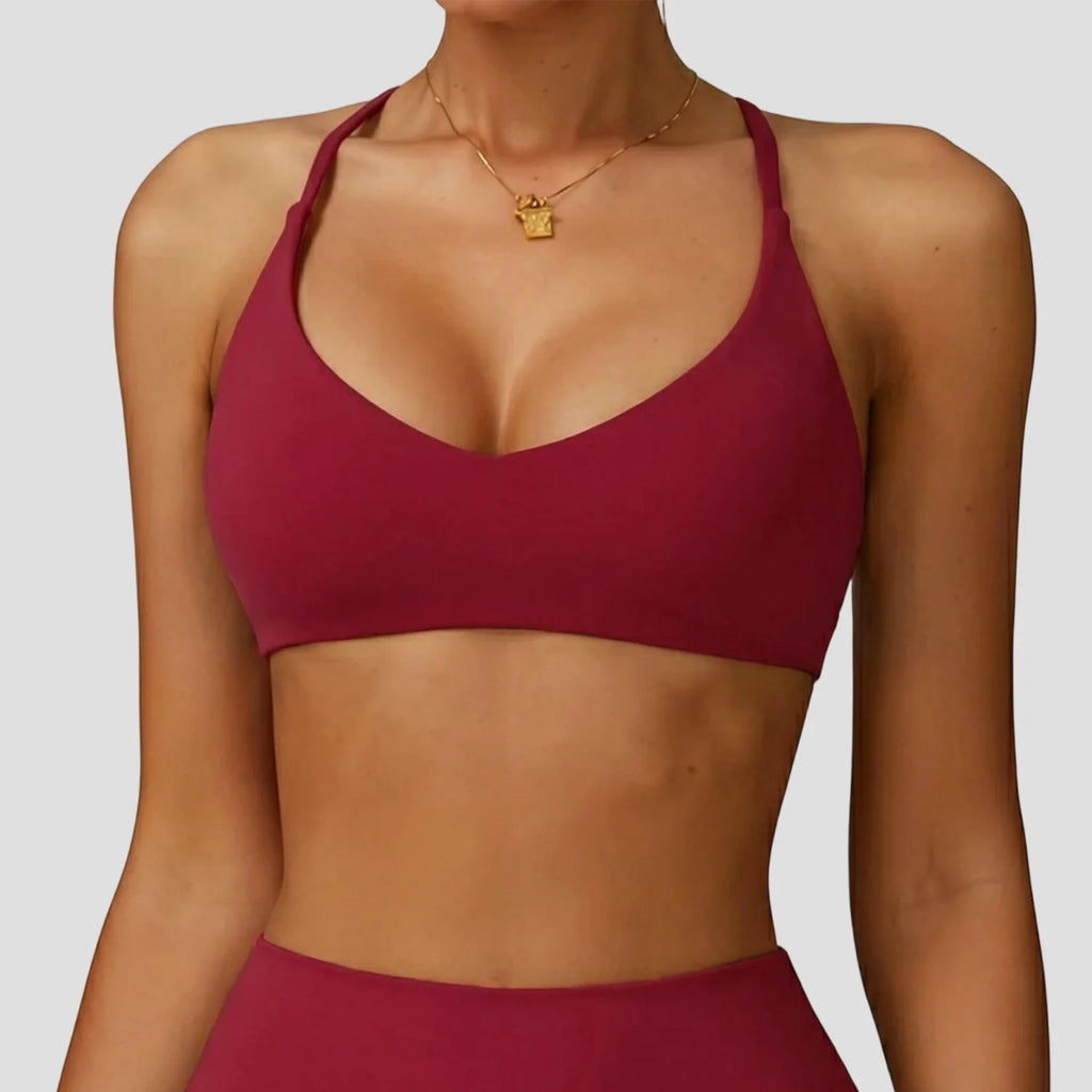 Sports Bra High  Support Women Gym Underwear Push-up Back