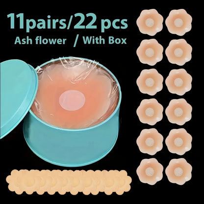 11 Pairs/22 Pieces of Reusable Silicone Nipple Covers