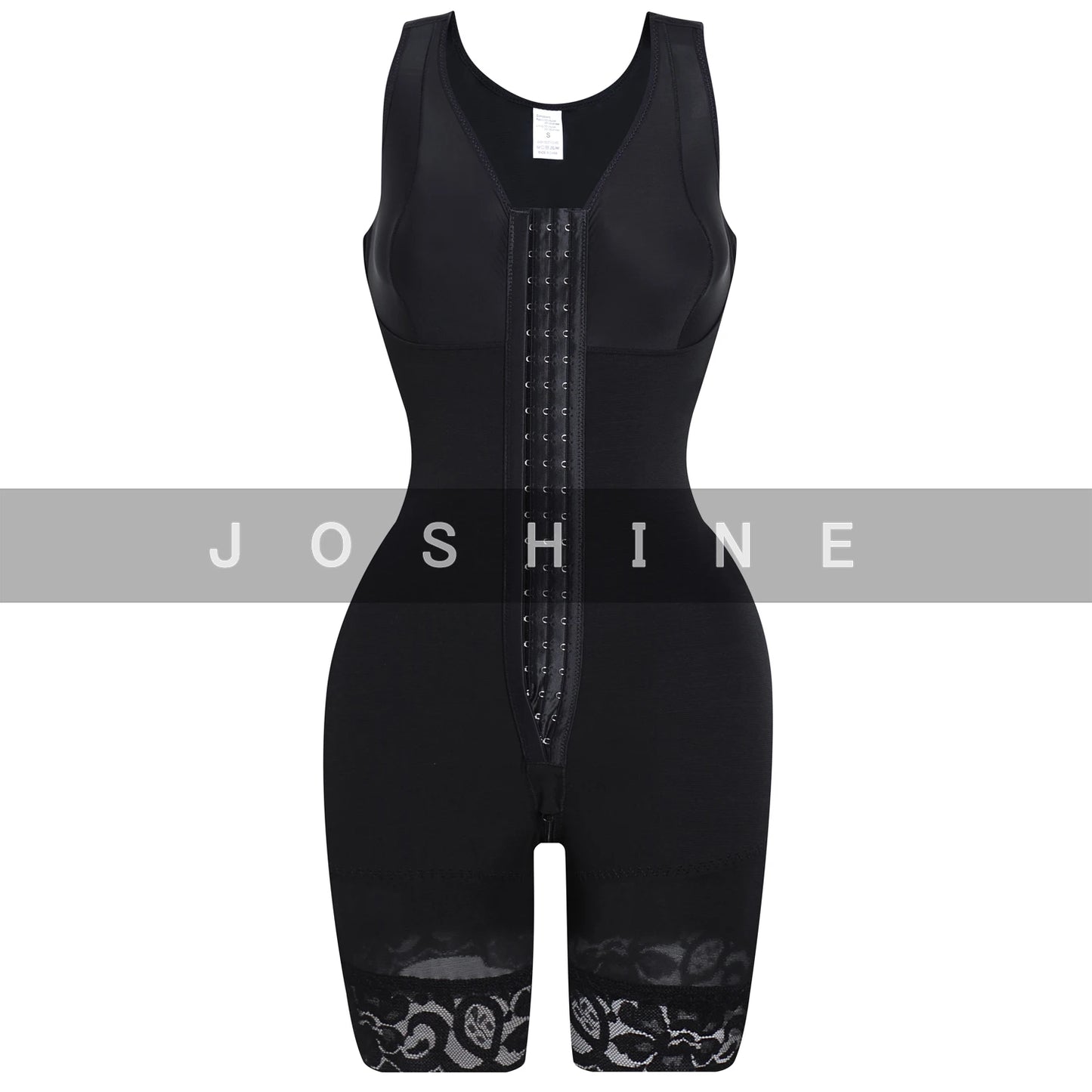 Full Body Shaper High Compression Shapewear Girdle With Brooches