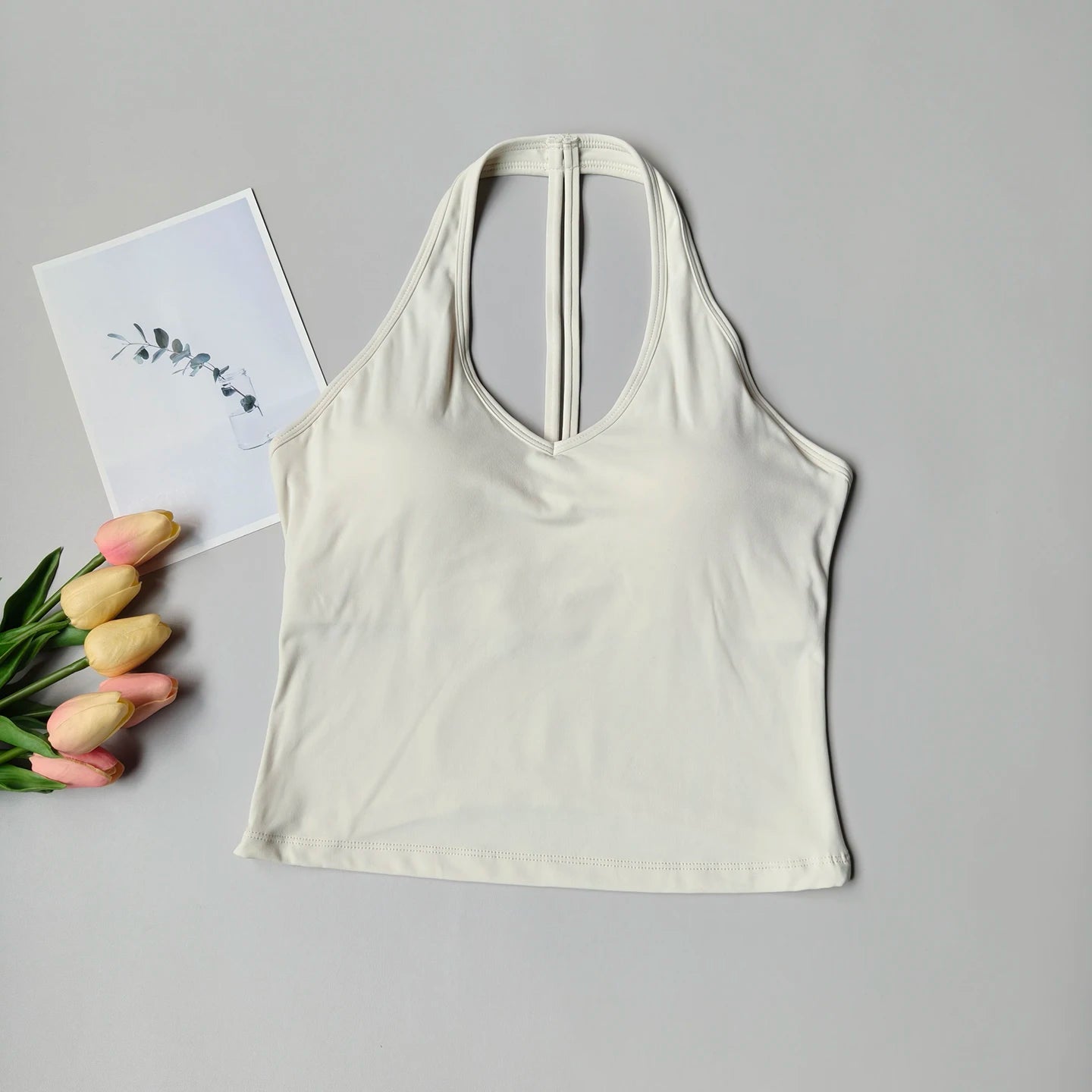 Sports Bra Women's V-neck Halter Neck