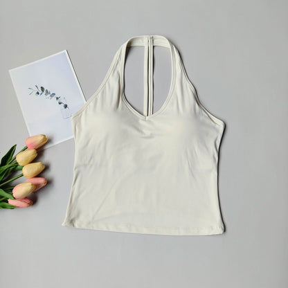Sports Bra Women's V-neck Halter Neck