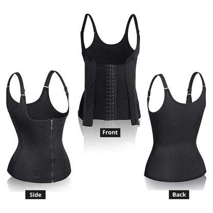 Zipper Body Shaper Waist Trainer Tank Top For Women