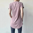 Sportswear Woman Gym 2025 Yoga Clothes Women Butt Cover Short Sleeve T-Shirt