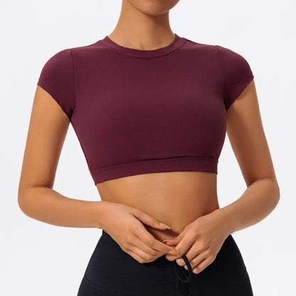 Hearuisavy Summer Sports Shirts Breathable Workout Tops Fitness Sportswear | Backless