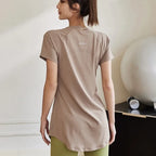 Sportswear Woman Gym 2025 Yoga Clothes Women Butt Cover Short Sleeve T-Shirt