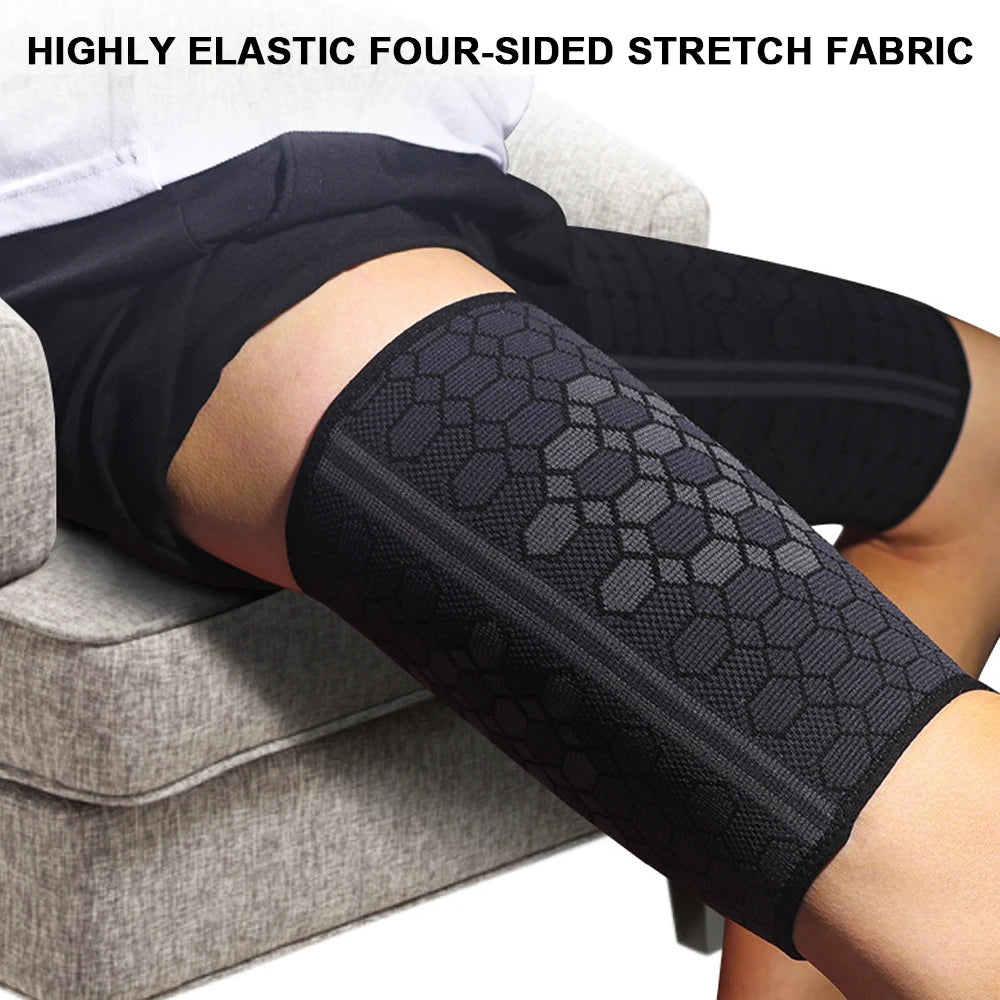 1Pair Upper Thigh Brace Hamstring & Quad Compression Sleeves