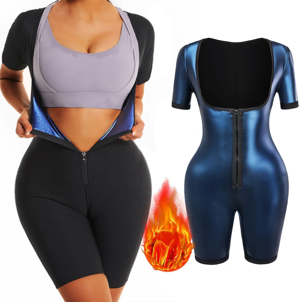 Women Sauna Suit Sweat Shirts Slimming Hot Thermal Fat Burning Shaper
