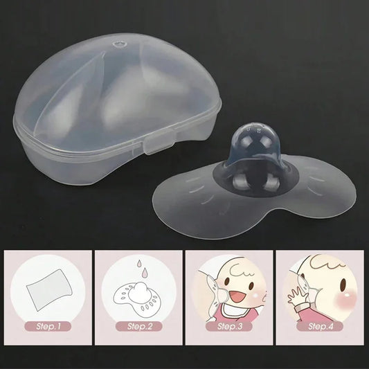 2pcs Silicone Nipple Protector With Storage Box