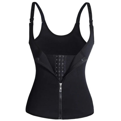 Zipper Body Shaper Waist Trainer Tank Top For Women