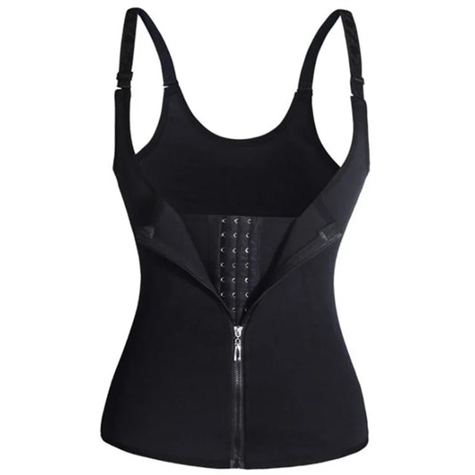 Zipper Body Shaper Waist Trainer Tank Top For Women