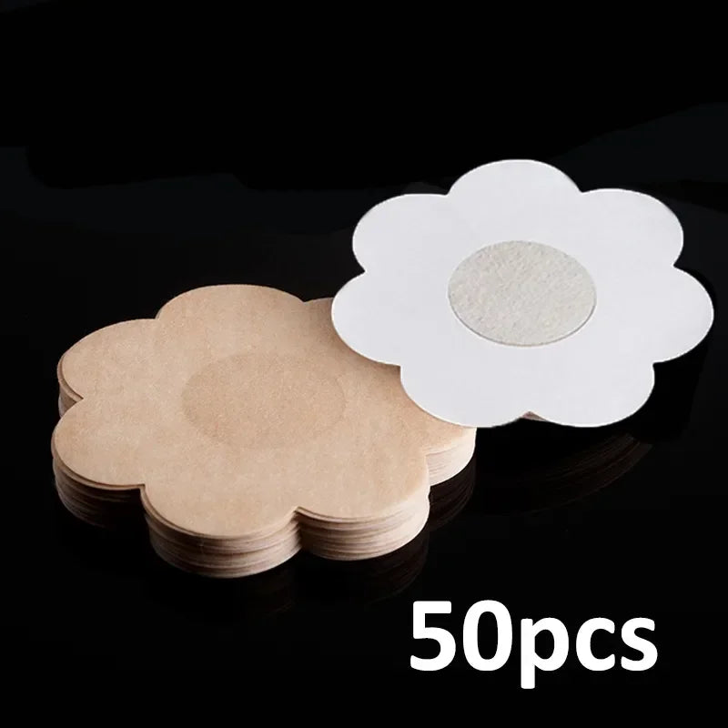 50Pcs Cloth Nipple Cover Teat Hide Women Nipple Pasties Piece Breast Petals I
